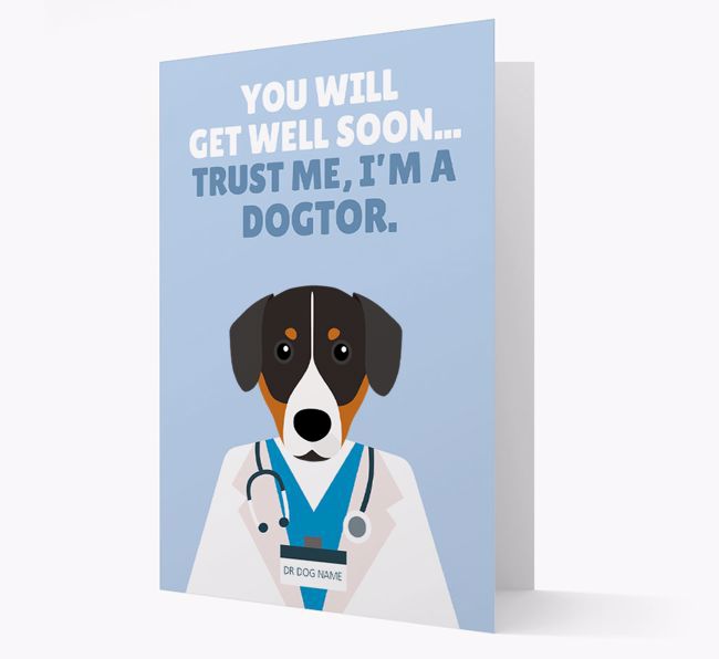 Personalised 'Trust me I'm a Dogtor' Get Well Soon Card